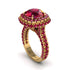 Ruby Pave Double Halo Engagement Ring - Eve No. 55 image 2