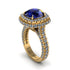Sapphire Pave Double Halo Engagement Ring - Eve No. 13 image 2