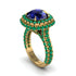 Sapphire Pave Double Halo Engagement Ring - Eve No. 28 image 2