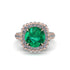 Emerald Pave Double Halo Engagement Ring - Eve No. 5
