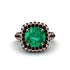 Emerald Pave Double Halo Engagement Ring - Eve No. 35