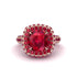 Ruby Pave Double Halo Engagement Ring - Eve No. 56