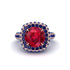 Ruby Pave Double Halo Engagement Ring - Eve No. 71 image 3