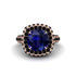 Sapphire Pave Double Halo Engagement Ring - Eve No. 44