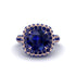 Sapphire Pave Double Halo Engagement Ring - Eve No. 74 image 3