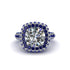 Diamond Pave Double Halo Engagement Ring - Eve No. 63
