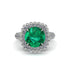 Emerald Pave Double Halo Engagement Ring - Eve No. 6 image 3