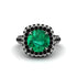 Emerald Pave Double Halo Engagement Ring - Eve No. 36 image 3