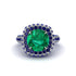 Emerald Pave Double Halo Engagement Ring - Eve No. 66