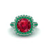 Ruby Pave Double Halo Engagement Ring - Eve No. 27 image 3