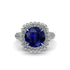 Sapphire Pave Double Halo Engagement Ring - Eve No. 15