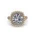 Diamond Pave Double Halo Engagement Ring - Eve No. 1