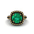 Emerald Pave Double Halo Engagement Ring - Eve No. 34 image 3