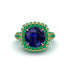 Sapphire Pave Double Halo Engagement Ring - Eve No. 28