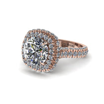 Diamond Pave Double Halo Engagement Ring - Eve No. 2 image 1