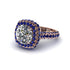 Diamond Pave Double Halo Engagement Ring - Eve No. 62