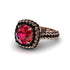 Ruby Pave Double Halo Engagement Ring - Eve No. 41