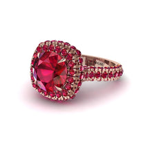 Ruby Pave Double Halo Engagement Ring - Eve No. 56 image 1