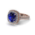 Sapphire Pave Double Halo Engagement Ring - Eve No. 14 image 1
