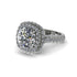 Diamond Pave Double Halo Engagement Ring - Eve No. 3