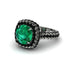 Emerald Pave Double Halo Engagement Ring - Eve No. 36 image 1