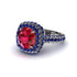 Ruby Pave Double Halo Engagement Ring - Eve No. 72 image 1