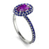 Oval Amethyst Halo Hidden Sapphires Ring - Amy No. 315 image 2