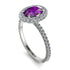 Oval Amethyst Halo Hidden Diamonds Ring - Amy No. 303 image 2