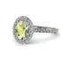Oval Peridot Halo Hidden Diamonds Ring - Amy No. 703 image 1