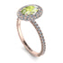Oval Peridot Halo Hidden Diamonds Ring - Amy No. 702 image 2