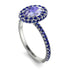 Oval Tanzanite Halo Hidden Sapphires Ring - Amy No. 215 image 2