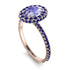 Oval Tanzanite Halo Hidden Sapphires Ring - Amy No. 214 image 2