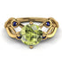 Peridot Blossom 14K Golden Nature Inspired Engagement Ring - Haley No. 713 image 2