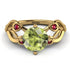 Peridot Blossom 14K Golden Nature Inspired Engagement Ring - Haley No. 710