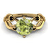 Peridot Blossom 14K Golden Nature Inspired Engagement Ring - Haley No. 707 image 2