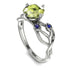 Peridot Blossom 14K Golden Nature Inspired Engagement Ring - Haley No. 715 image 3