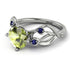 Peridot Blossom 14K Golden Nature Inspired Engagement Ring - Haley No. 715 image 1