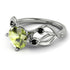 Peridot Blossom 14K Golden Nature Inspired Engagement Ring - Haley No. 709 image 1