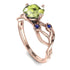 Peridot Blossom 14K Golden Nature Inspired Engagement Ring - Haley No. 714 image 2