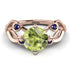 Peridot Blossom 14K Golden Nature Inspired Engagement Ring - Haley No. 714 image 3