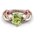 Peridot Blossom 14K Golden Nature Inspired Engagement Ring - Haley No. 711 image 3