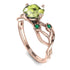 Peridot Blossom 14K Golden Nature Inspired Engagement Ring - Haley No. 705