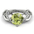 Peridot Blossom 14K Golden Nature Inspired Engagement Ring - Haley No. 703