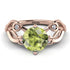 Peridot Blossom 14K Golden Nature Inspired Engagement Ring - Haley No. 702 image 2