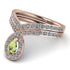Peridot Pear Shape Stacking Bridal Set - Emilia No. 702