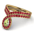 Peridot Pear Shape Stacking Bridal Set - Emilia No. 710