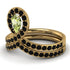 Peridot Pear Shape Stacking Bridal Set - Emilia No. 707