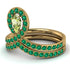 Peridot Pear Shape Stacking Bridal Set - Emilia No. 704 image 2