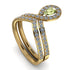 Peridot Pear Shape Stacking Bridal Set - Emilia No. 701 image 4