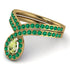 Peridot Pear Shape Stacking Bridal Set - Emilia No. 704 image 3